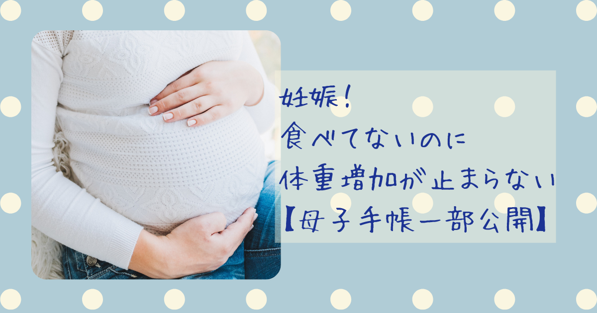 妊娠！ 食べてないのに 体重増加が止まらない 【母子手帳一部公開】